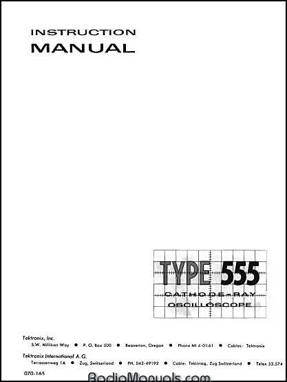 Tektronix 555 Instruction Manual - Click Image to Close